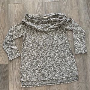 First Love Cowl Off Shoulder Lightweight Sweater